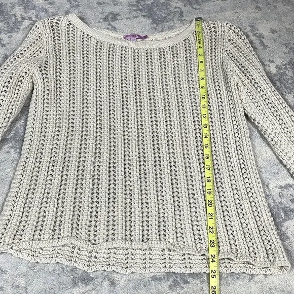 Calypso St Barth Varinka Oatmeal Beige Open Knit Sweater Sz S