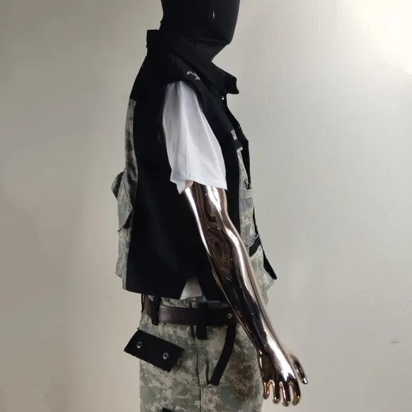 Camo/BlackVest &amp; Pant Set
