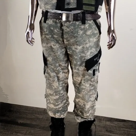 Camo/BlackVest &amp; Pant Set
