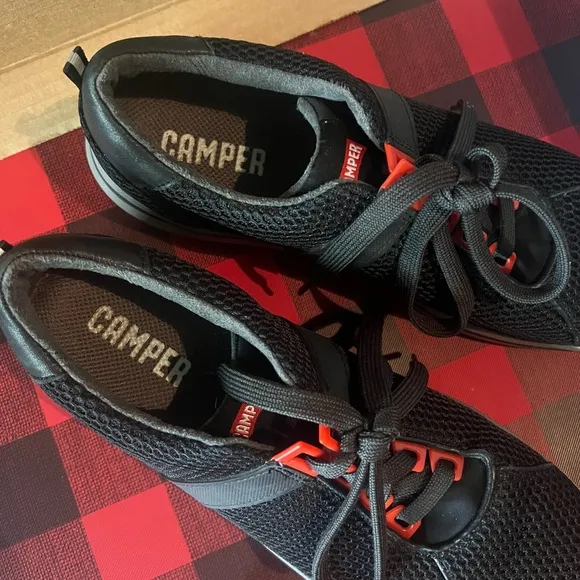 Camper 42 men’s black mesh sneakers