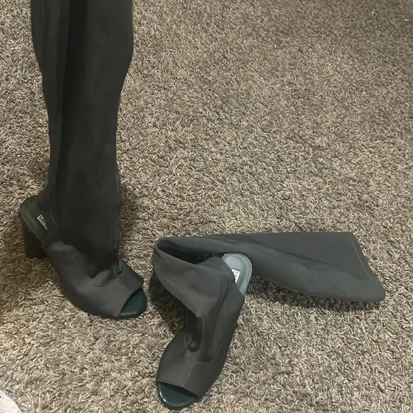 Cape Robbin “Connie” Knee High Boots‎ Army Green Nylon