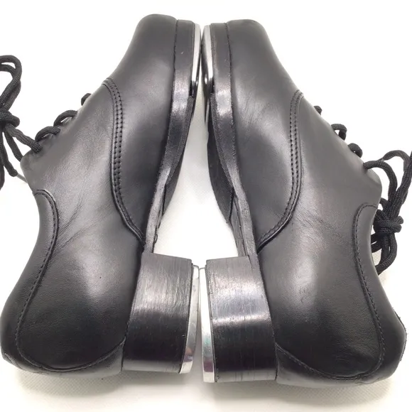Capezio K543 Classic Stacked Black Tap Shoes Size 5.5M