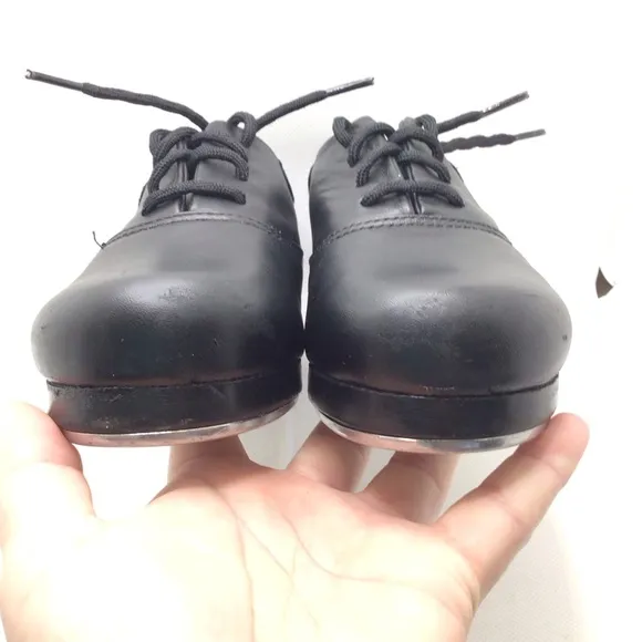 Capezio K543 Classic Stacked Black Tap Shoes Size 5.5M