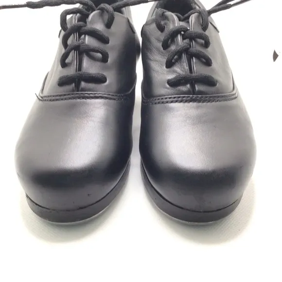 Capezio K543 Classic Stacked Black Tap Shoes Size 5.5M