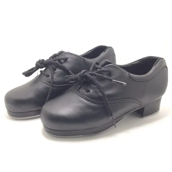 Capezio K543 Classic Stacked Black Tap Shoes Size 5.5M