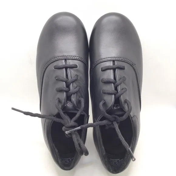 Capezio K543 Classic Stacked Black Tap Shoes Size 5.5M