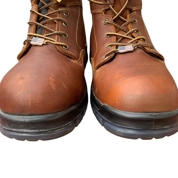 Carhartt Men's CMZ6340 Made In USA 6&quot; CompToe Brown Work Boot Size 14