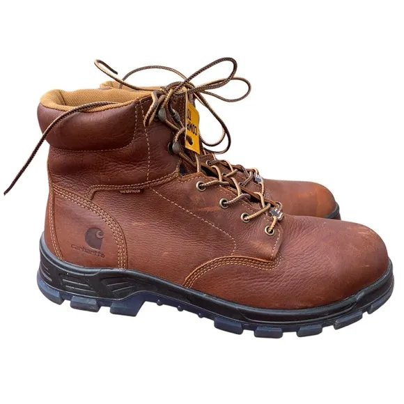 Carhartt Men's CMZ6340 Made In USA 6&quot; CompToe Brown Work Boot Size 14