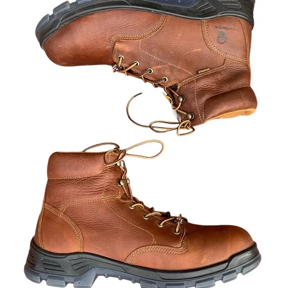 Carhartt Men's CMZ6340 Made In USA 6&quot; CompToe Brown Work Boot Size 14