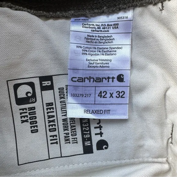 Carhartt Rugged Flex Utility Work Pants – Size 42x32 NWT