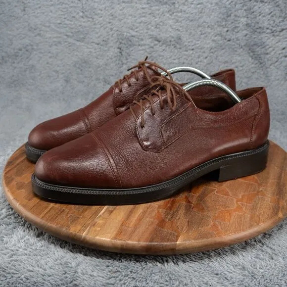 Carlo Morandi Leather Lace-Up Shoes Oxford Brown Men's 13