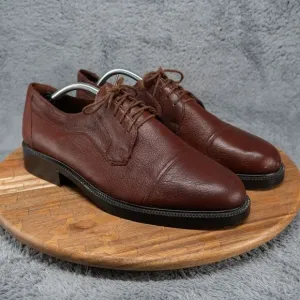 Carlo Morandi Leather Lace-Up Shoes Oxford Brown Men's 13