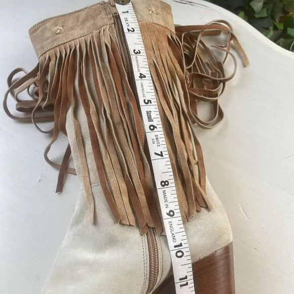 Carlos Falchi Boots| Carlos Falchi Boho Western Cowgirl All Leather Boots Size 8