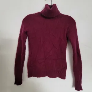 Cashmere Addiction 100% Cashmere Purple Turtleneck Pullover Cozy Sweater Small