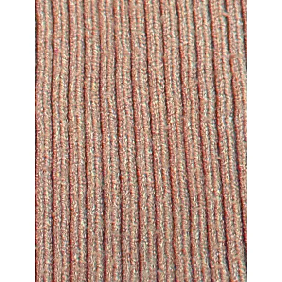CCC Brown Cutout Sweater Ribbed Knit Gigi Neckline Bishop Sleeves Size Extra LG