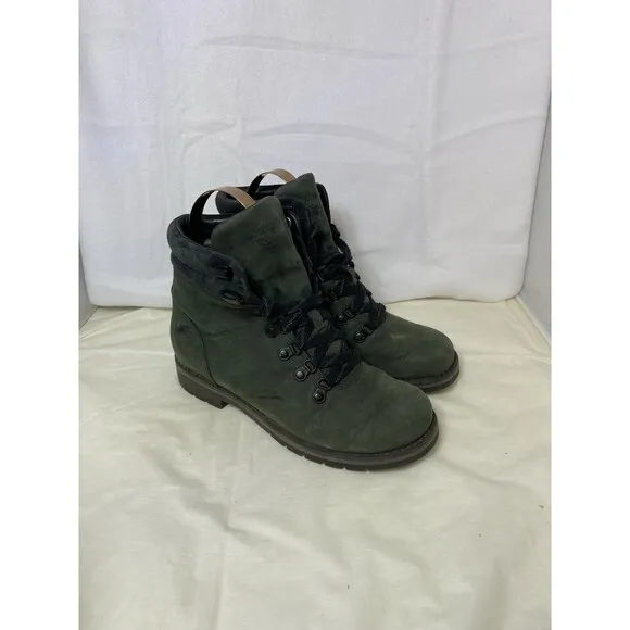 Chaco Cataluna Explorer Green Sz 7 Women's Leather Boots Morel