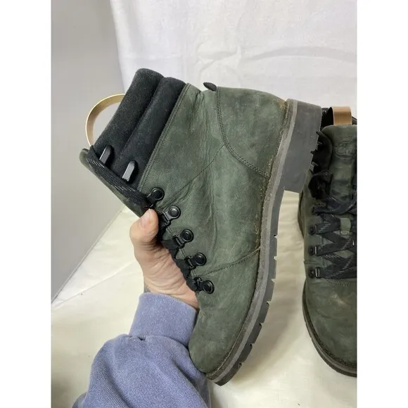 Chaco Cataluna Explorer Green Sz 7 Women's Leather Boots Morel