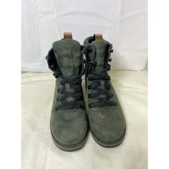 Chaco Cataluna Explorer Green Sz 7 Women's Leather Boots Morel