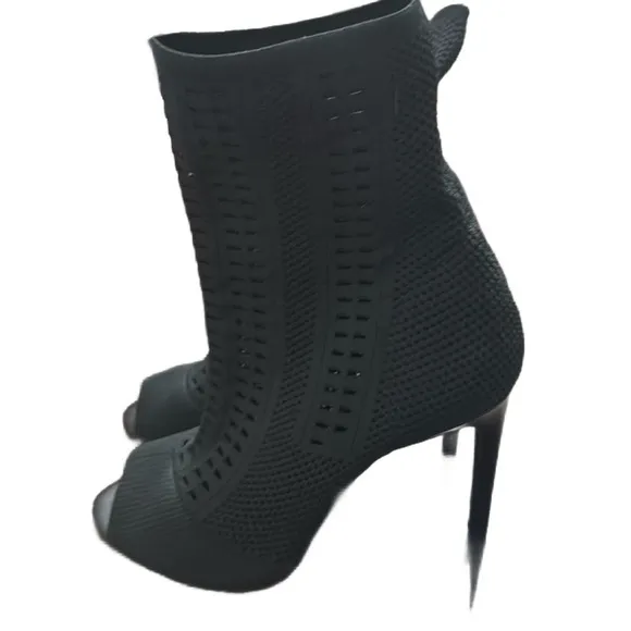 Charles (Charles David) peep toe mesh high heel bootie 7.5NWOT