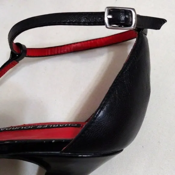 Charles Jourdan Drag Queen Edgy Ultra High Leather Platform Stiletto Shoes US 10