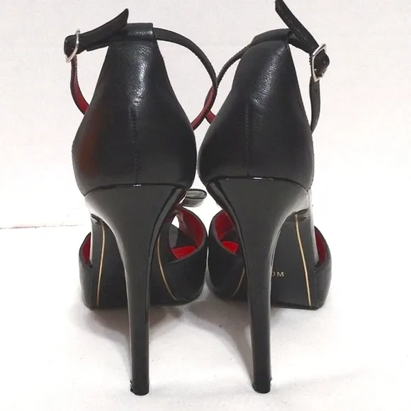 Charles Jourdan Drag Queen Edgy Ultra High Leather Platform Stiletto Shoes US 10