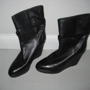 Chloe Black Wedge Ankle Boots