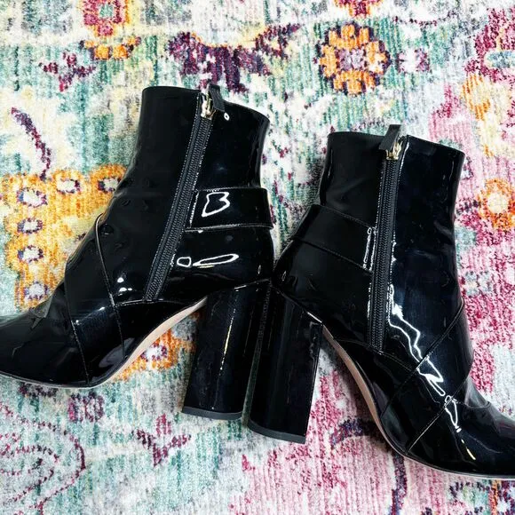 Chloe Gosselin Patent Leather Boots