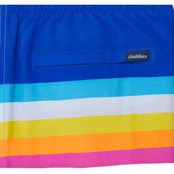Chubbies Mens The Newport 5.5&quot; Classic Swim Trunks Size S Blue Stripe NWT