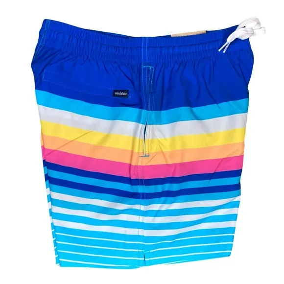 Chubbies Mens The Newport 5.5&quot; Classic Swim Trunks Size S Blue Stripe NWT