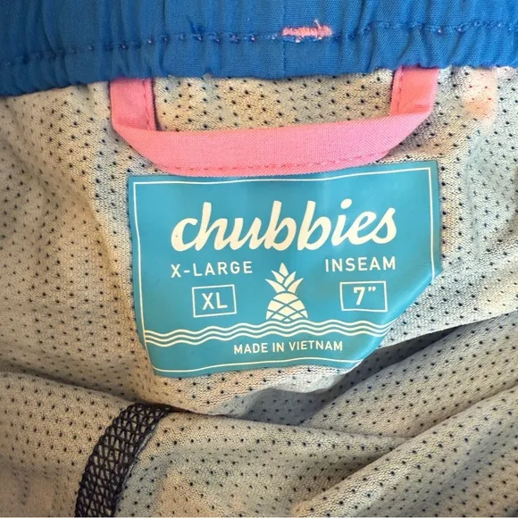 Chubbies The Avalons‎ 7&quot; Inseam Classic Swim Trunks in Hot Pink Sz XL