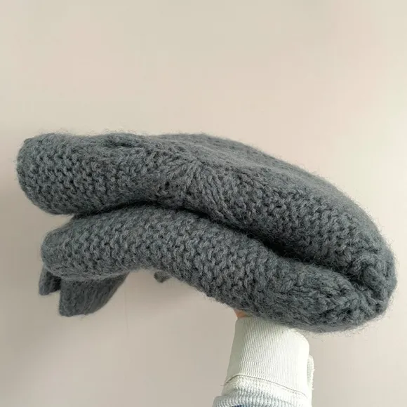 Chunky Blue Wool Blend Sweater - S/M, Italian 🇮🇹