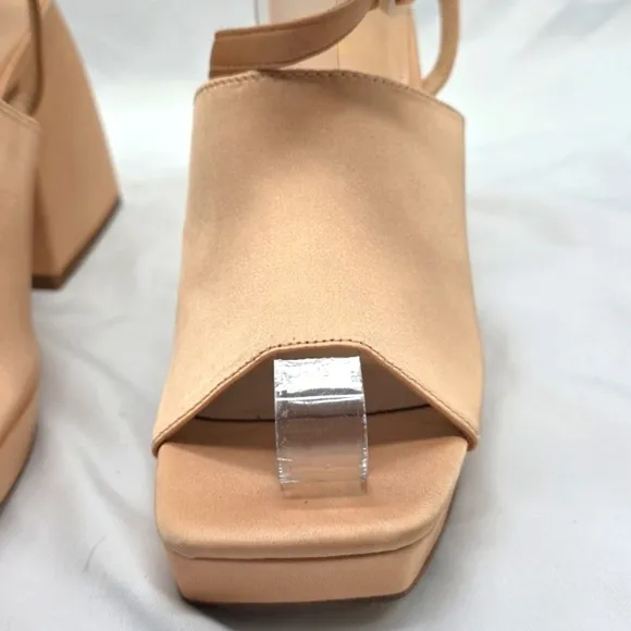 Circus by Sam Edelman Miranda Open Toe Platform Sandals Rosa Beige Tan Size 7.5