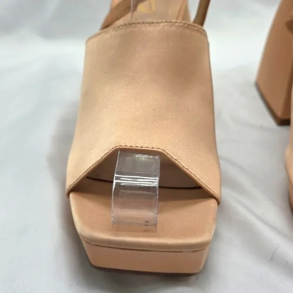 Circus by Sam Edelman Miranda Open Toe Platform Sandals Rosa Beige Tan Size 7.5