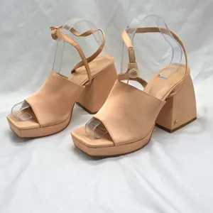 Circus by Sam Edelman Miranda Open Toe Platform Sandals Rosa Beige Tan Size 7.5