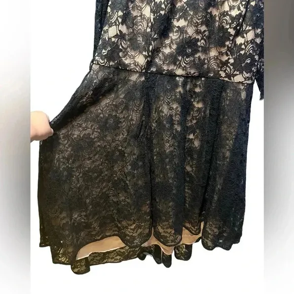 City chic black lace lover dress size L/20