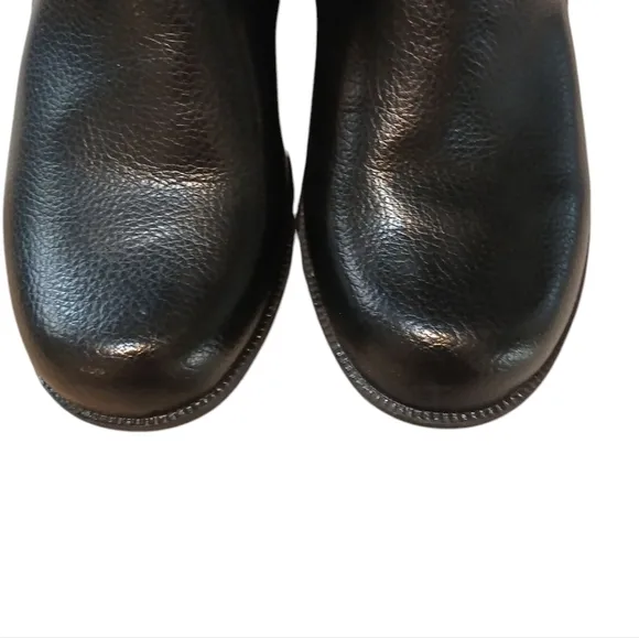 Clarks Black Moto Ankle Boots Women's Black Leather Booties size 6.5