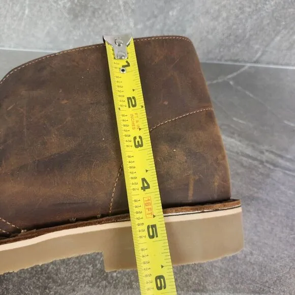 Clarks Boots Mens 10.5 Bushacre 3 Brown Beeswax Leather Chukka Lace Up Shoes