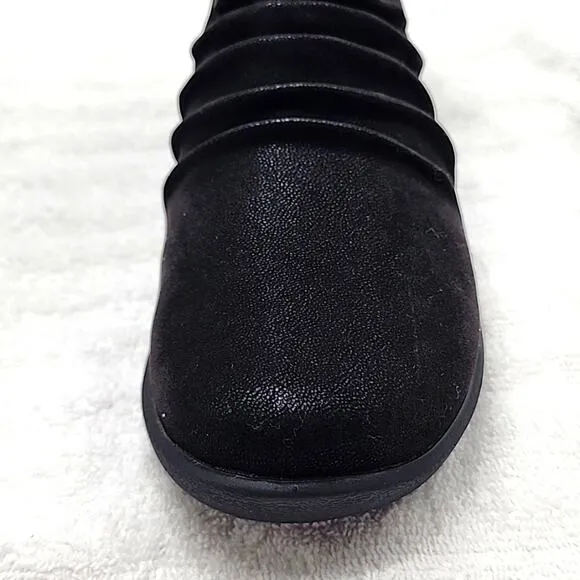 CLARKS CLOUDSTEPPERS●SILLIAN GEMMA BLACK ANKLE BOOTS■LADIES 8  ●WIDE●NWB●CUTE●