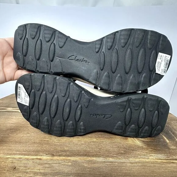 Clarks Collection Amanda Sprint Sandals Comfort Shoes Black Suede Womens 11W