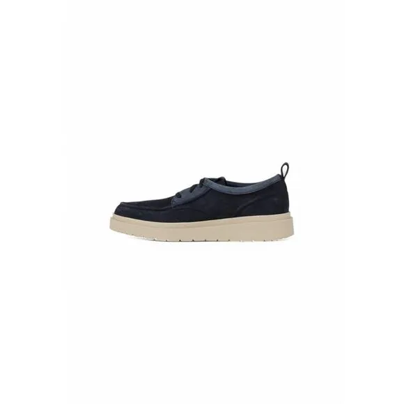 Clarks Leather Sneakers with Rubber Sole Men Blue