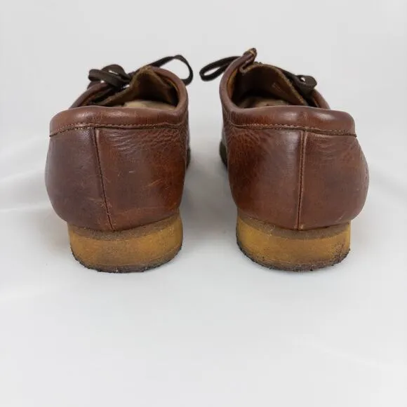 Clarks Originals Men’s Wallabee Brown Leather Boots Shoes Natural Crepe Sole 11M