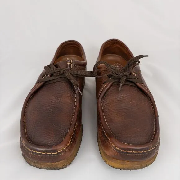 Clarks Originals Men’s Wallabee Brown Leather Boots Shoes Natural Crepe Sole 11M