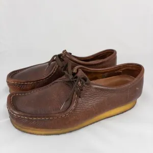 Clarks Originals Men’s Wallabee Brown Leather Boots Shoes Natural Crepe Sole 11M