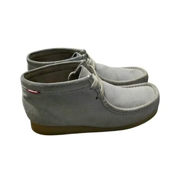 Clarks Stinson Mens Chukka Boots Sand Leather Suede Moc Toe Shoes US Size 10 M