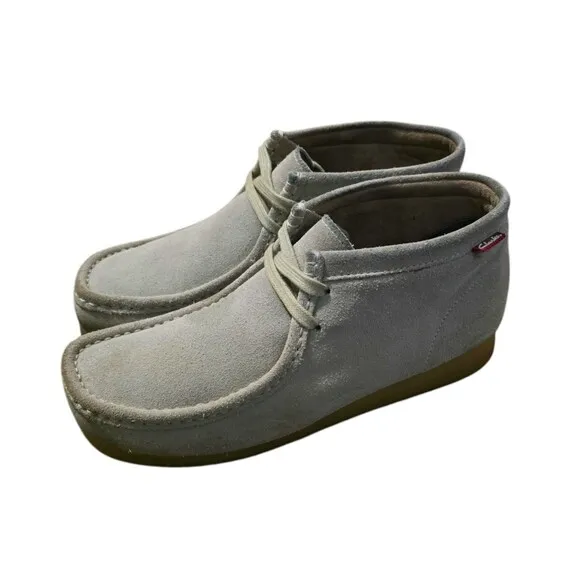 Clarks Stinson Mens Chukka Boots Sand Leather Suede Moc Toe Shoes US Size 10 M