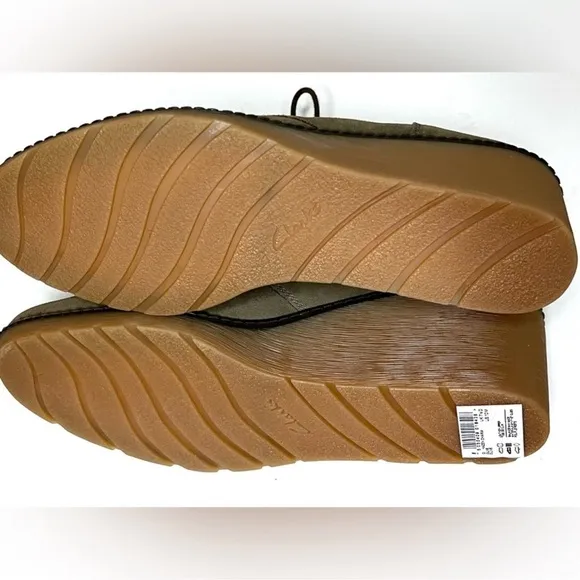 Clarks Womens NEW Hazel Charm Ankle Wedge Booties Shoes Sz 10