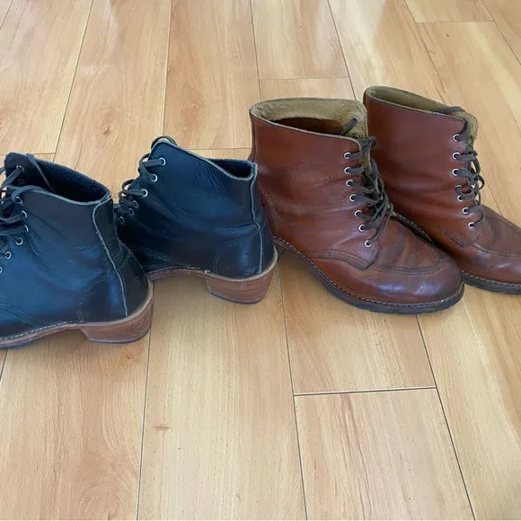Classic Black Leather Ankle Boots