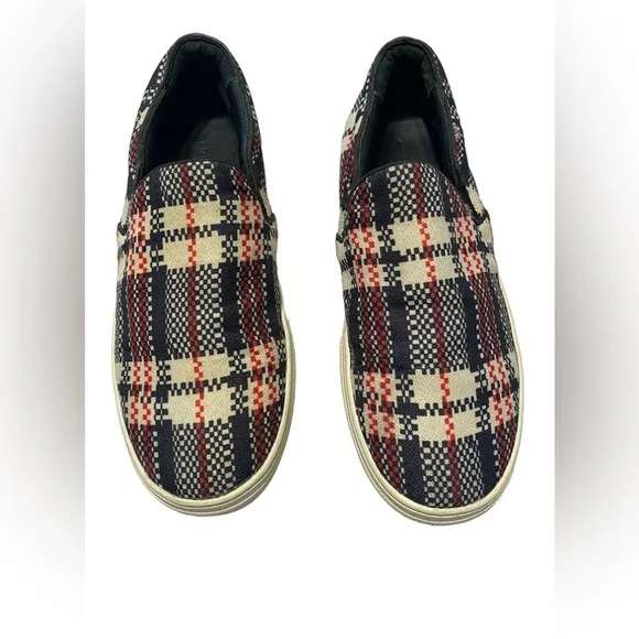 Céline Paris | Plaid Skater Slip On Shoes