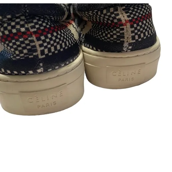 Céline Paris | Plaid Skater Slip On Shoes
