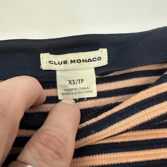 Club Monaco Striped Long Sleeve Top - XS
